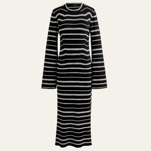 New J Crew Dress Stripes Bodycon Sweater Stretch SZ Medium - Picture 7 of 10